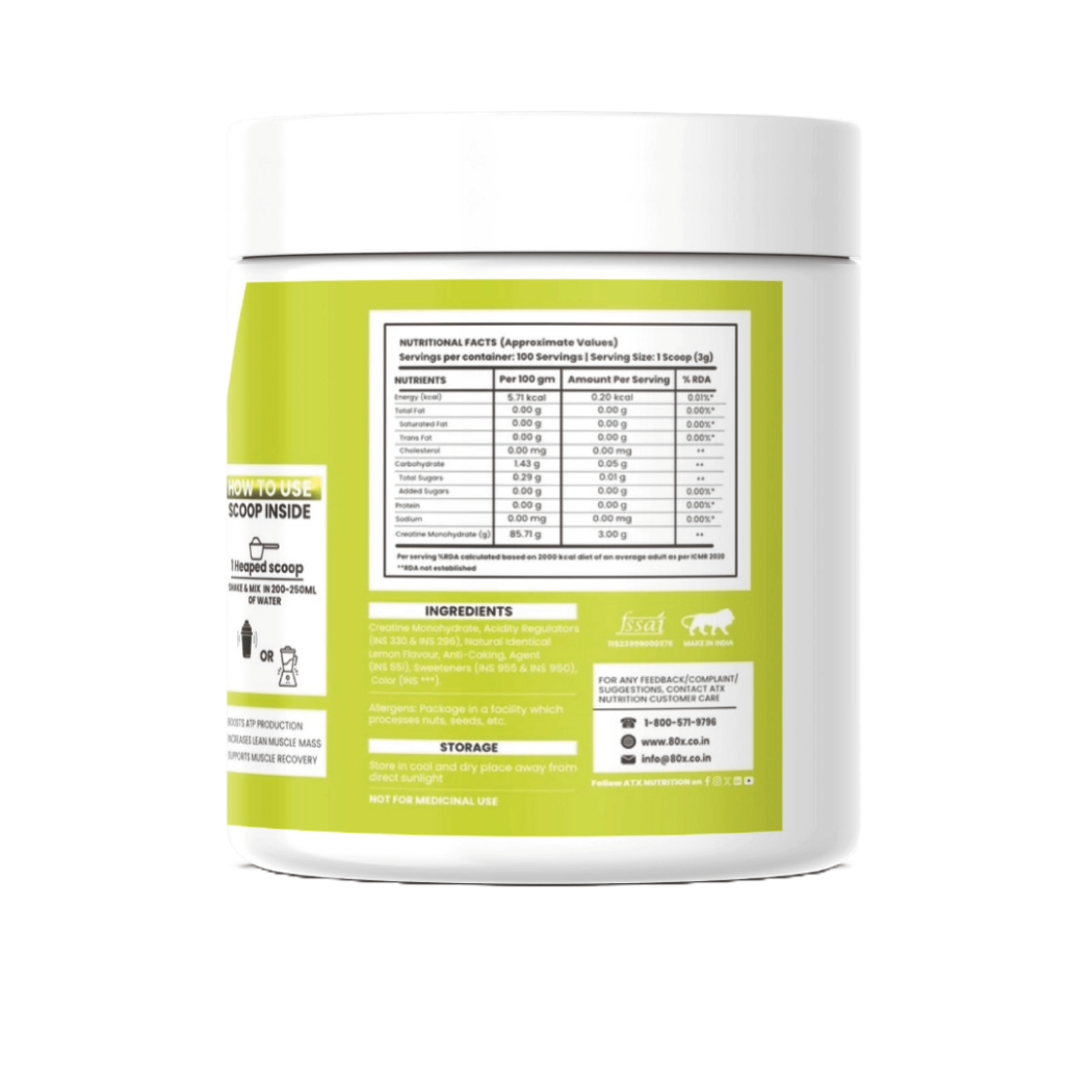 Premium Creatine Monohydrate Lemon whey protein