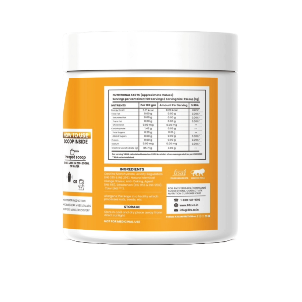 Premium Creatine Monohydrate Orange whey protein